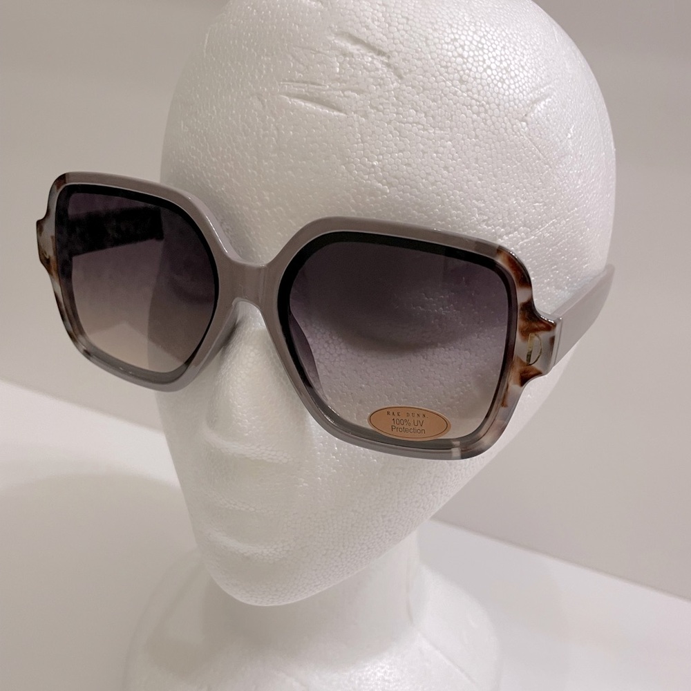 Gray/Pewter Oversized Rae Dunn sunglasses